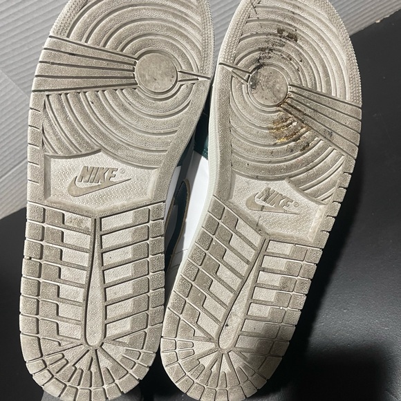 Jordan Men's White and Teal High-Top Sneakers - Picture 6 of 6